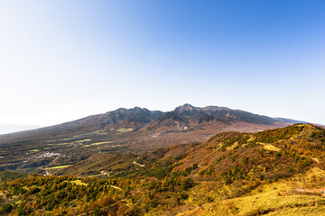 10月の野辺山高原ハイキング・山梨、日本