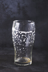 Finished drinking beer glass
