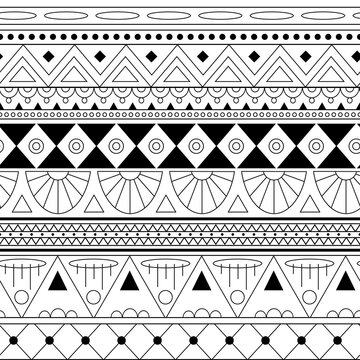 seamless striped pattern in greek style in black and wight colors