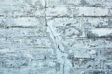 Old grungy brick wall texture.Brickwall backdrop. Stonewall wallpaper.Vintage cracked  wall with obsolete plaster 