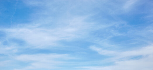 Abstract image of blurred sky. Blue sky background with cumulus clouds