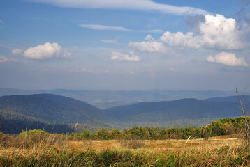 Fototapeta premium Bieszczady Mountains National Park. Countryside landscape