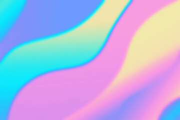 Hologram Background Rainbow Abstract Modern Trend Color Texture for Creative Bright Vibrant Graphic Design, Liquid Fluid Foil Material for 80s, 90s Futuristic Hipster Minimal Style
