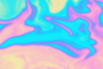 Hologram Background Rainbow Abstract Modern Trend Color Texture for Creative Bright Vibrant Graphic Design, Liquid Fluid Foil Material for 80s, 90s Futuristic Hipster Minimal Style
