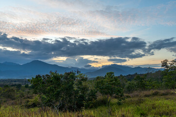 Beautiful sunset landscape view in the Philippines
