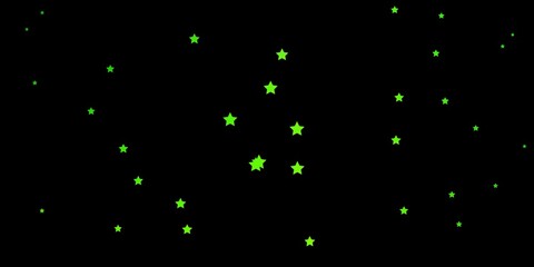 Dark Green vector texture with beautiful stars.