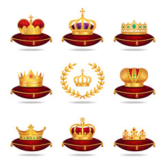 Royal Crowns Set  © Macrovector