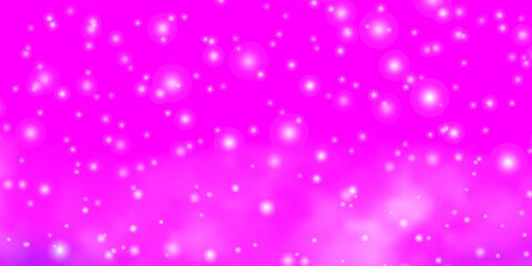 Light Pink, Blue vector pattern with abstract stars.