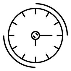 Clock icon isolated on white background. Vector Illustration