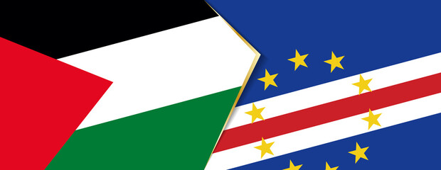 Palestine and Cape Verde flags, two vector flags.