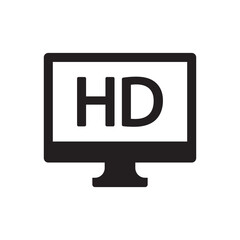high definition hd display icon	