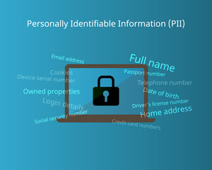 Personally identifiable information (PII) for sensitive data