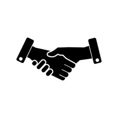 Business handshake . contract agreement flat vector icon for apps and websites