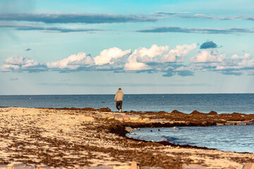 Jogger an der Ostseeküste