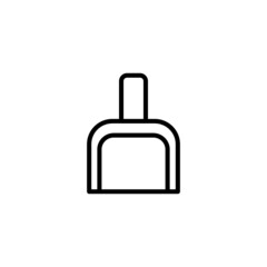 Fototapeta premium dustpan Icon in black line style icon, style isolated on white background