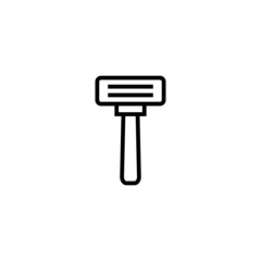 Safety Razor Icon  in black line style icon, style isolated on white background