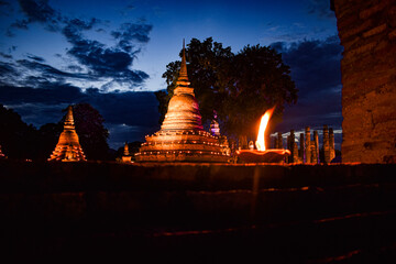 The old pagoda in Sukhothai, over 700 years old