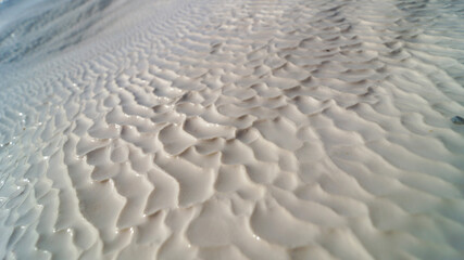 texture of Pamukkale limestone