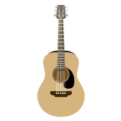 Obraz na płótnie Canvas illustration of acoustic guitar clipart vector