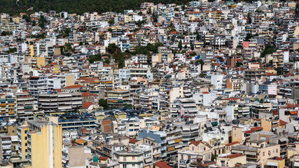Levels of multiple buildings in Kavala, Greece