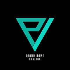 VP, PV initials logo, name initials logo, company initials logo, person initials logo