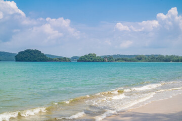 Beautiful seascape and Endless horizon at Ao nang beach in krabi city Thailand.Krabi - in southern...