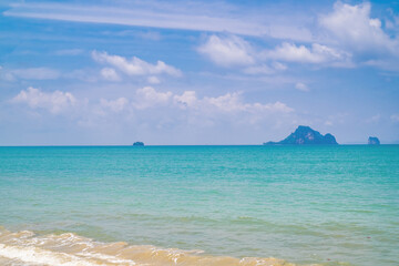 Beautiful seascape and Endless horizon at Ao nang beach in krabi city Thailand.Krabi - in southern...