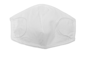 White fabric mask on a white background