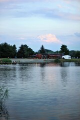 Fototapeta premium sunset on the lake