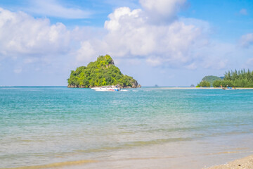 Beautiful seascape and Endless horizon at Ao nang beach in krabi city Thailand.Krabi - in southern...