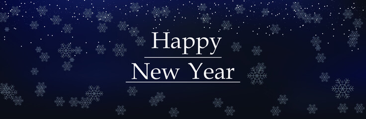 Fototapeta na wymiar new year banner with snowflakes. Happy New Year. vector illustration