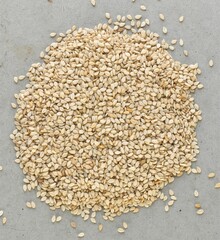 sesame seeds, till, tal, Organic natural, white Sesame seeds on background top view