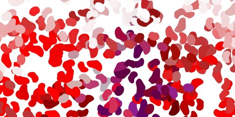Light pink, red vector pattern with abstract shapes.