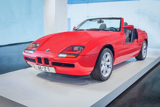 MUNICH, GERMANY-APRIL 8, 2017: 1987 BMW Z1 in the BMW Museum.