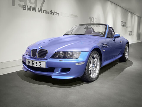 MUNICH, GERMANY-APRIL 8, 2017: 1997 BMW M Roadster in the BMW Museum.