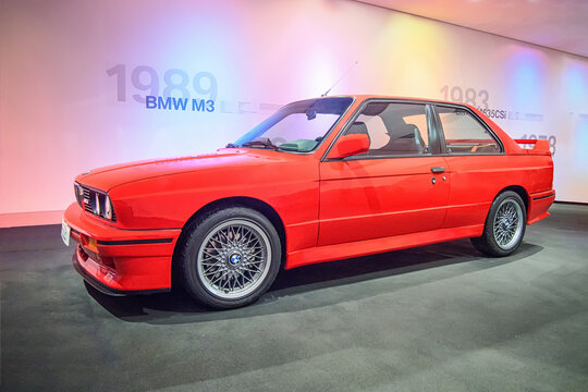 MUNICH, GERMANY-APRIL 8, 2017: 1989 BMW M3 in the BMW Museum.