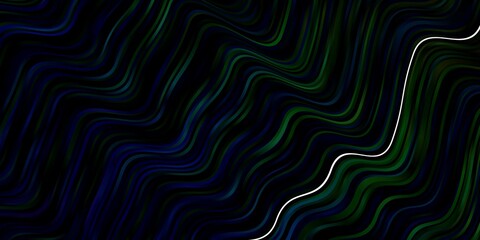 Light Blue, Green vector background with curves.
