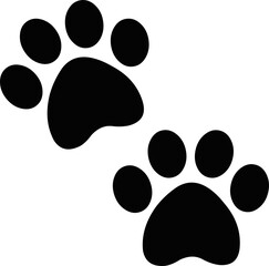 Vector illustration of paw prints emoticon © sebastian