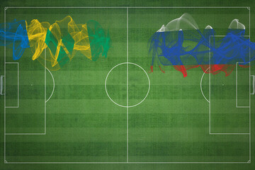 Saint Vincent and the Grenadines vs Russia Soccer Match, national colors, national flags, soccer...