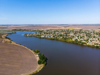 Maramonovca, view form the drone, Moldova