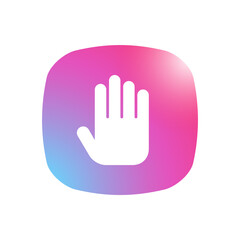 Obraz premium Hand - Mobile App Icon