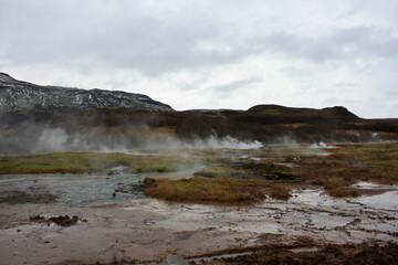 Geysir, heiße Quelle in Island. Beim Origial Geysir, Geysir