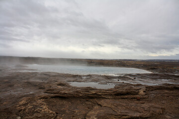 Geysir, heiße Quelle in Island. Beim Origial Geysir, Geysir