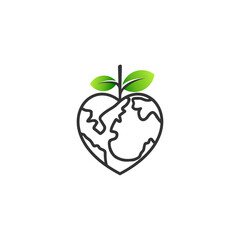 earth nature vector logo icon