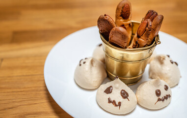 Scary finger-shaped almond shortbread cookies and Ghost style meringue.