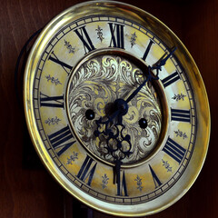Old decorative hanging clock.