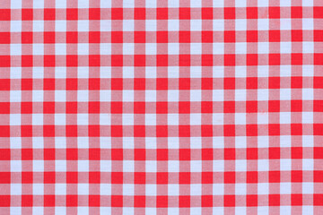red and white checkered tablecloth