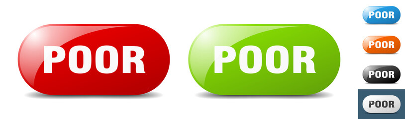 poor button. key. sign. push button set
