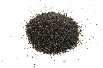 Seeds of a black sesame.