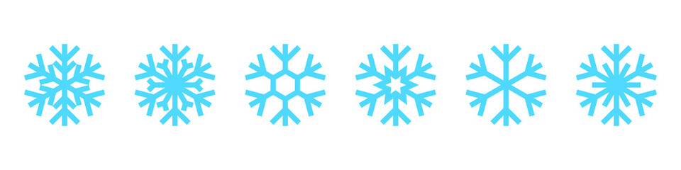 Snowflakes icon set